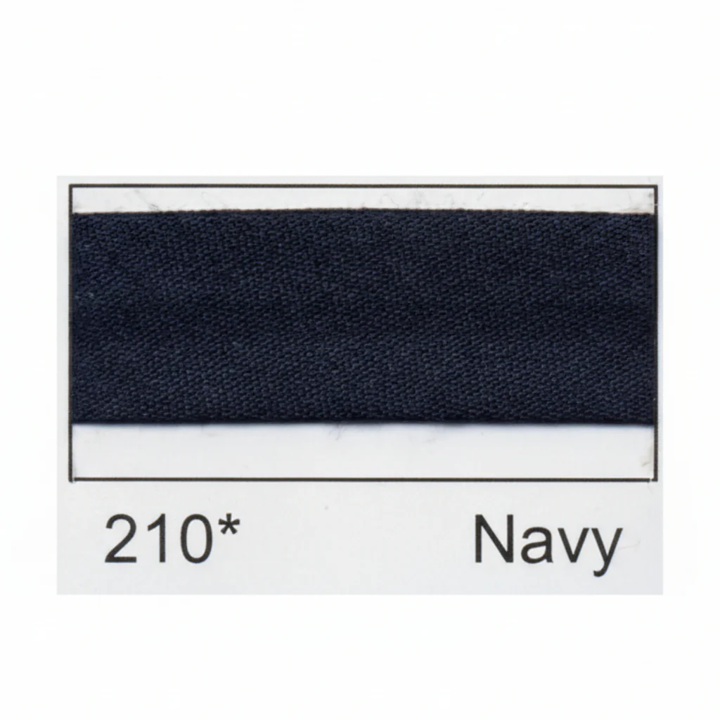 Navy Polycotton Bias Binding 12mm x 2.5m
