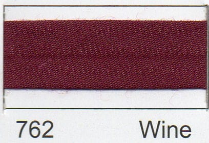 Polycotton Bias Binding: 2.5m x 25mm: Wine