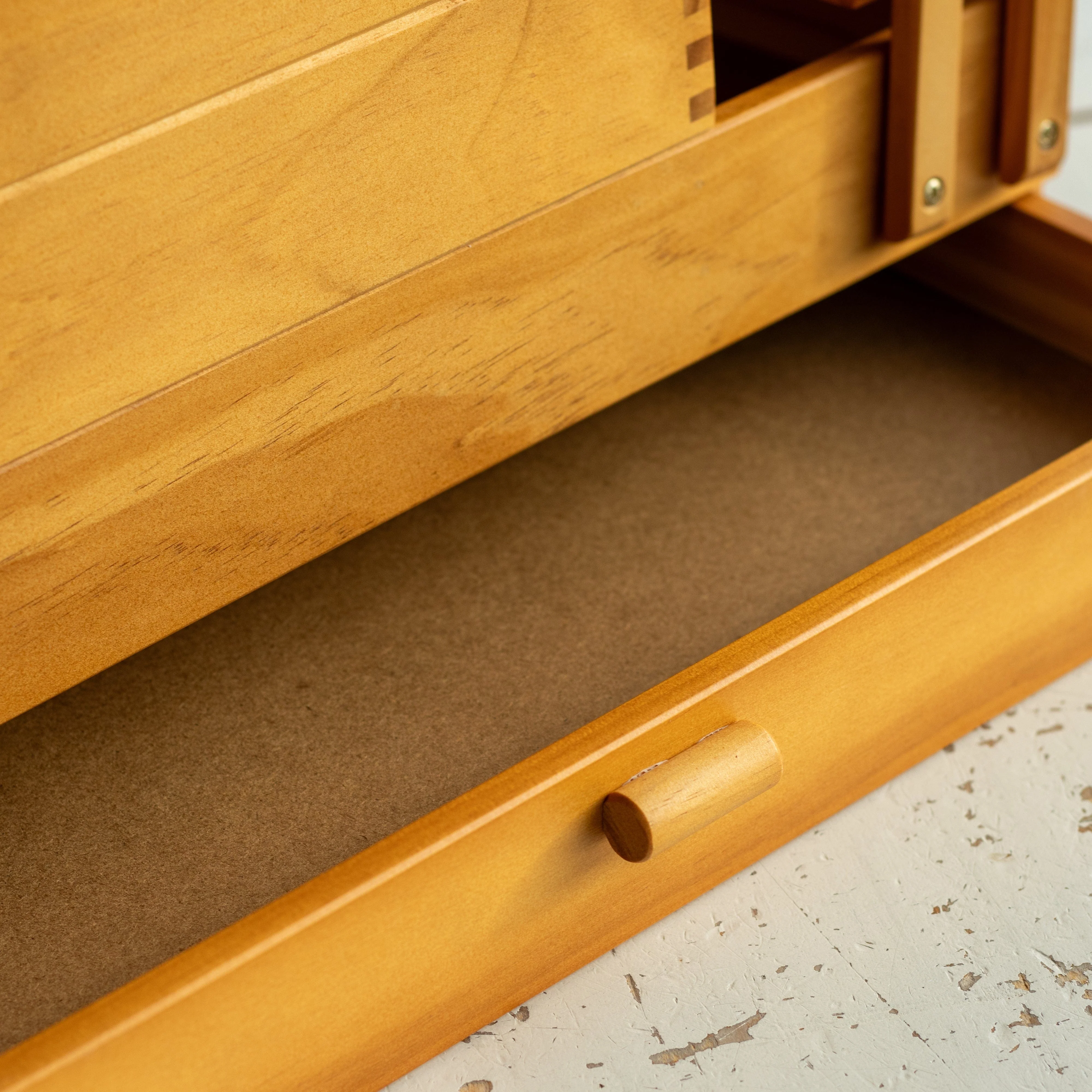 Cantilever Four Tier Wooden Sewing Box - Image 3