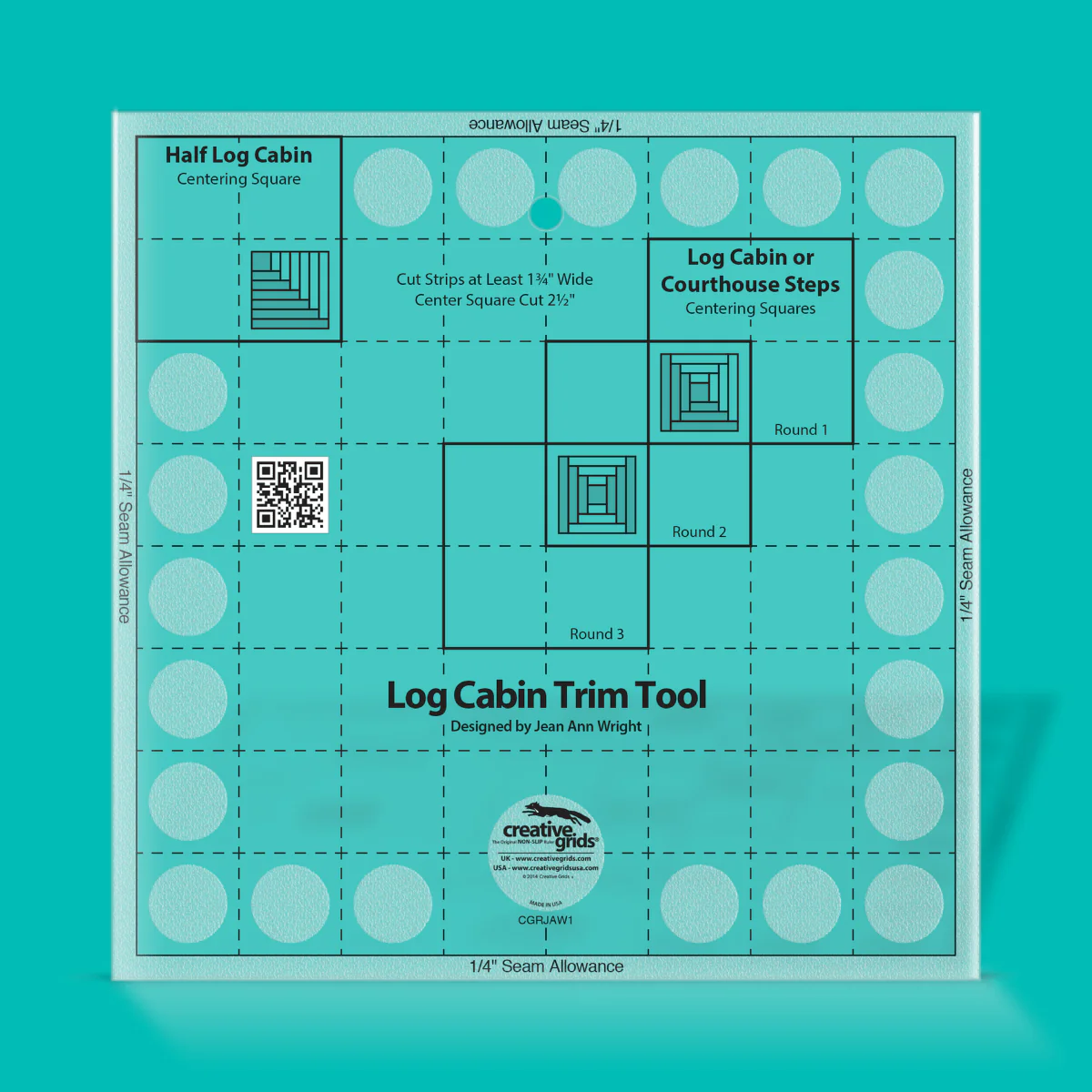 Creative Grids Non slip: Log Cabin Trim Tool (8" Finished Blocks)