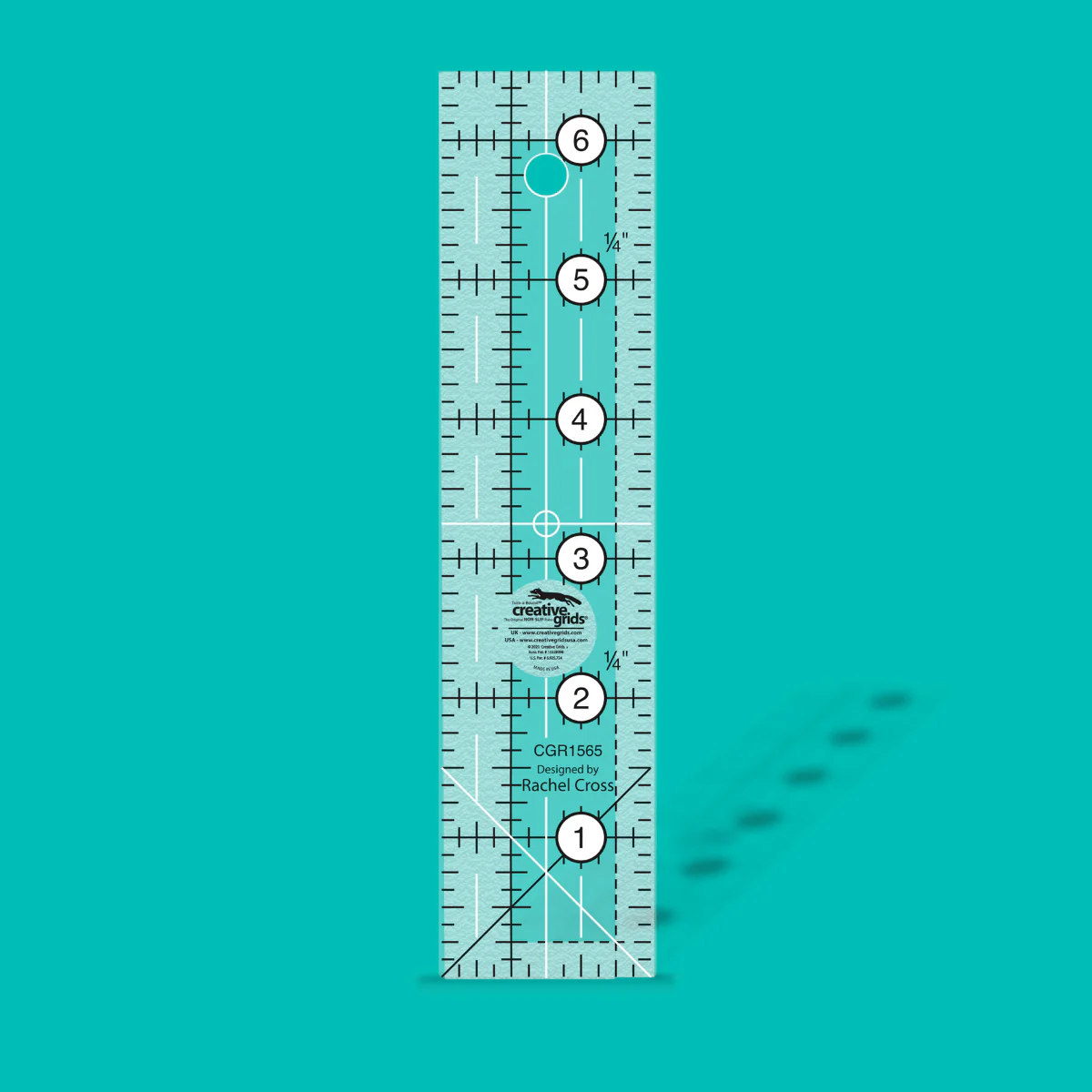 Creative Grids Non slip: 1½" x 6½" Quilt Ruler