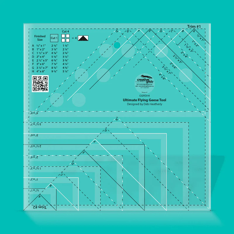 Creative Grids Non slip: Ultimate Flying Geese Template and Quilt Ruler