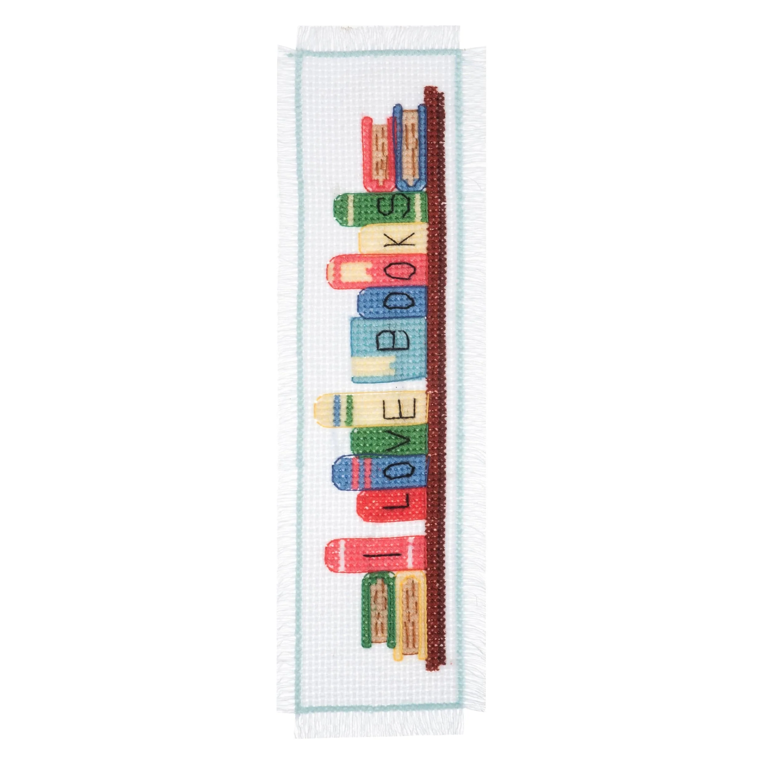 Cross Stitch Kit Bookmark I Love Books - Image 2