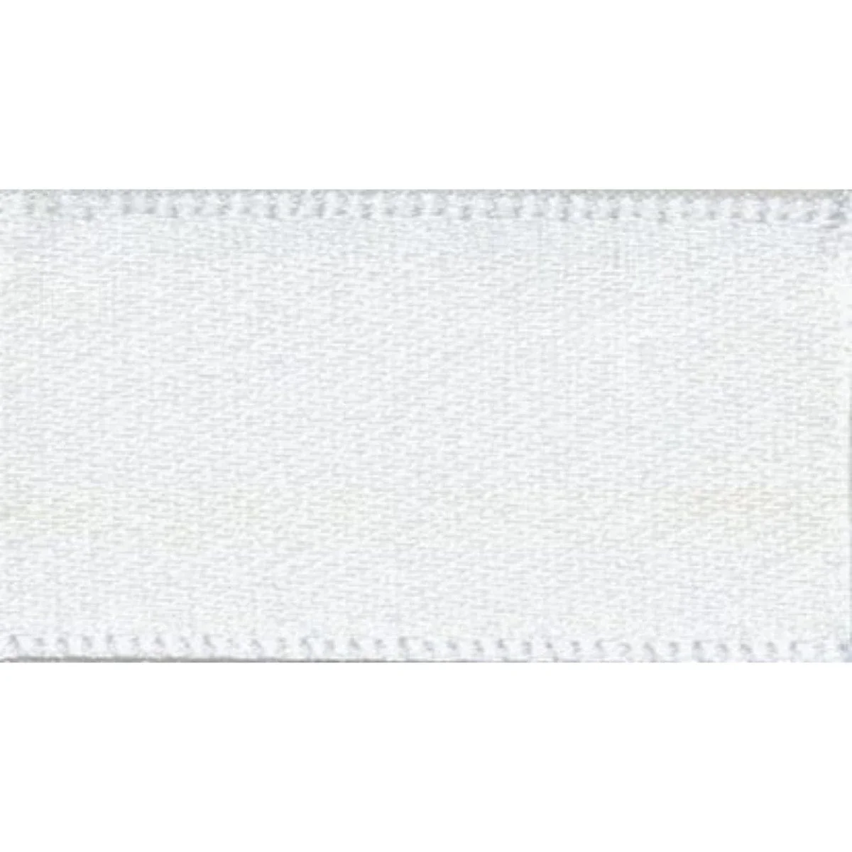 Double Faced Satin Ribbon: White: 35mm wide. Price per metre.