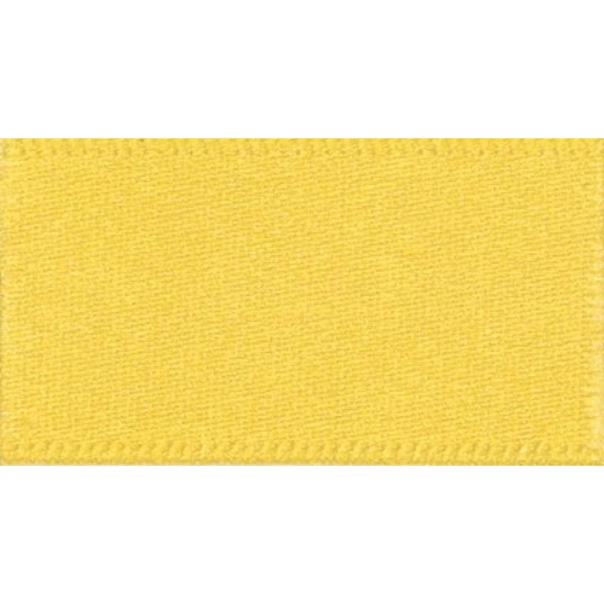 Double Faced Satin Ribbon Yellow: 7mm wide. Price per metre.