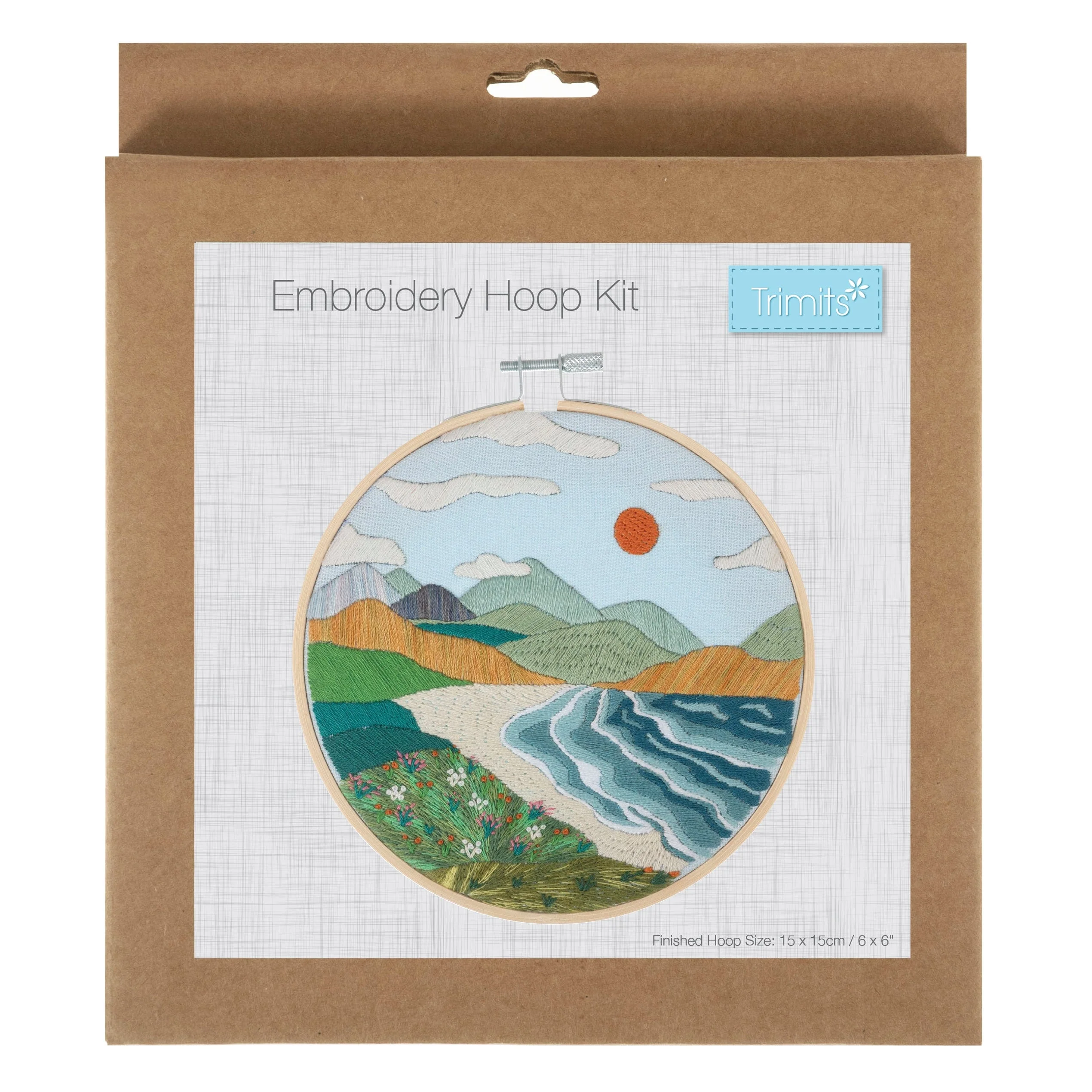 Embroidery Hoop Kit Coast Landscape