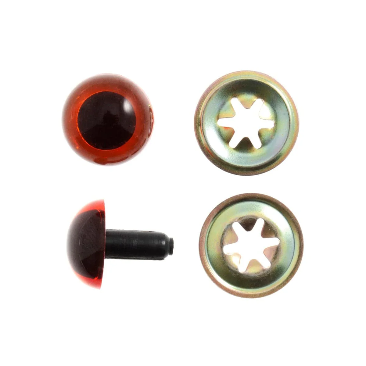 Toy Eyes: Teddy: Safety: 18mm: Amber: Pack of 4