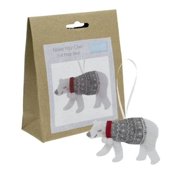 Felt Christmas Decoration Kit: Polar Bear - Image 2