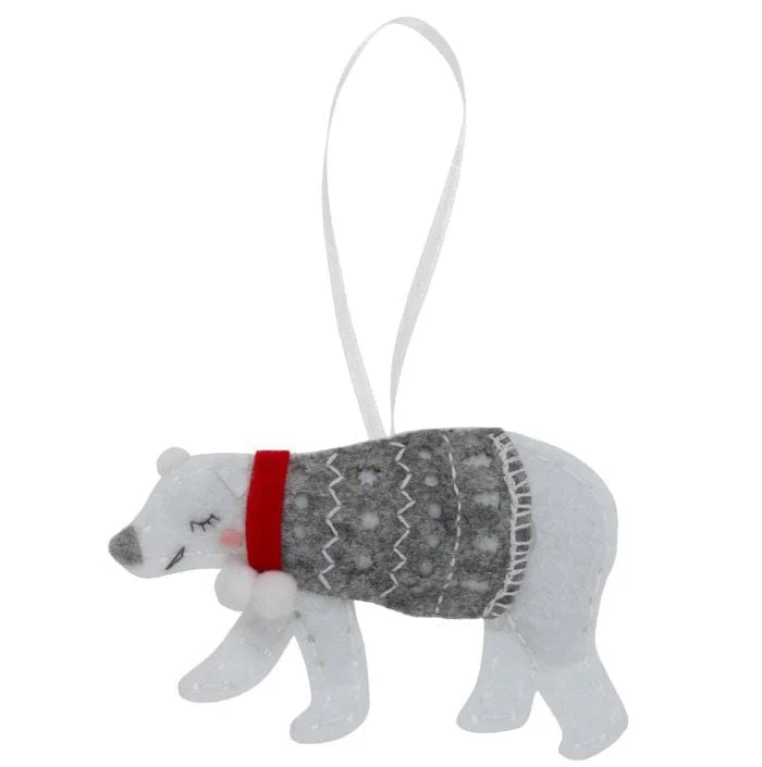 Felt Christmas Decoration Kit: Polar Bear - Image 3