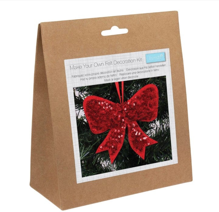 Felt Decoration Kit Christmas Sequin Bow