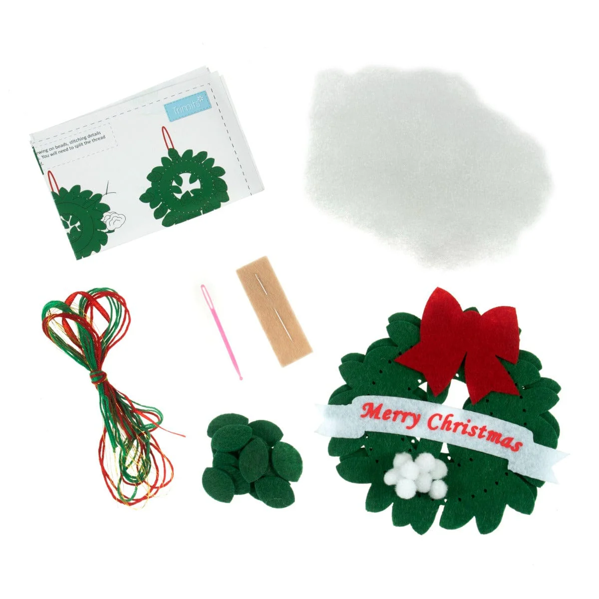 Felt Decoration Kit Christmas Wreath - Image 3