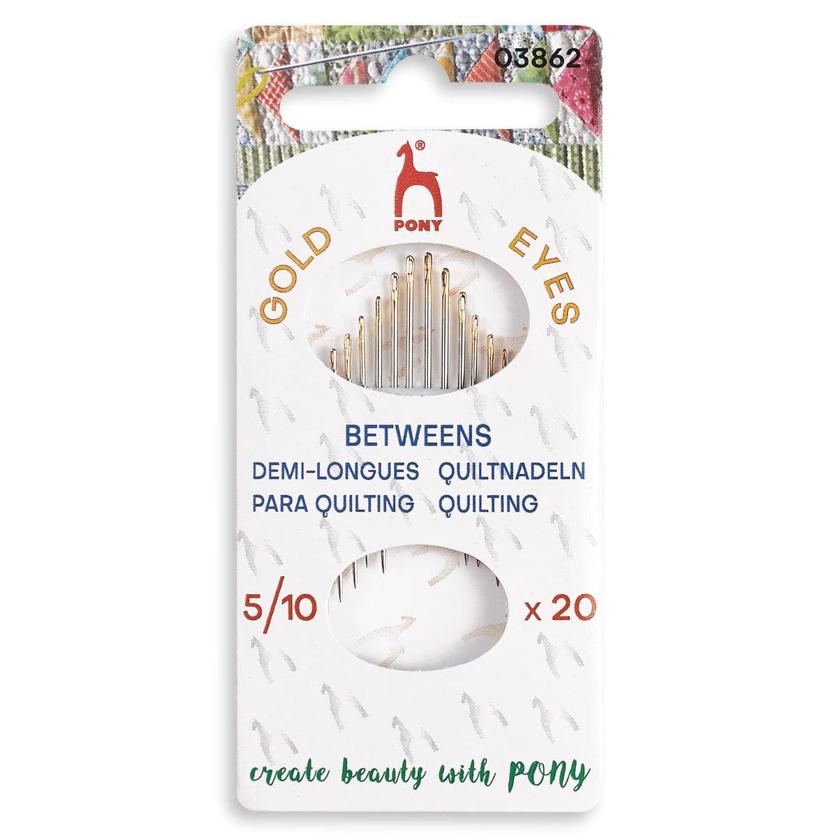 Hand Sewing Needles: Betweens: Gold Eye: Size 5-10