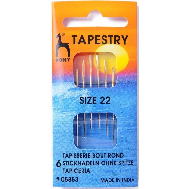 Gold Eye Sewing Needles: Tapestry: Size 22