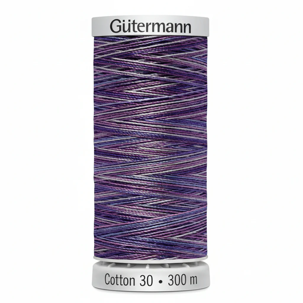 Gutermann Cotton 30 Variegated Pink/Purple Thread - Image 4
