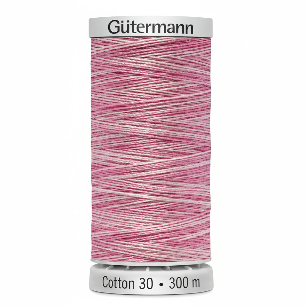 Gutermann Cotton 30 Variegated Pink/Purple Thread - Image 7