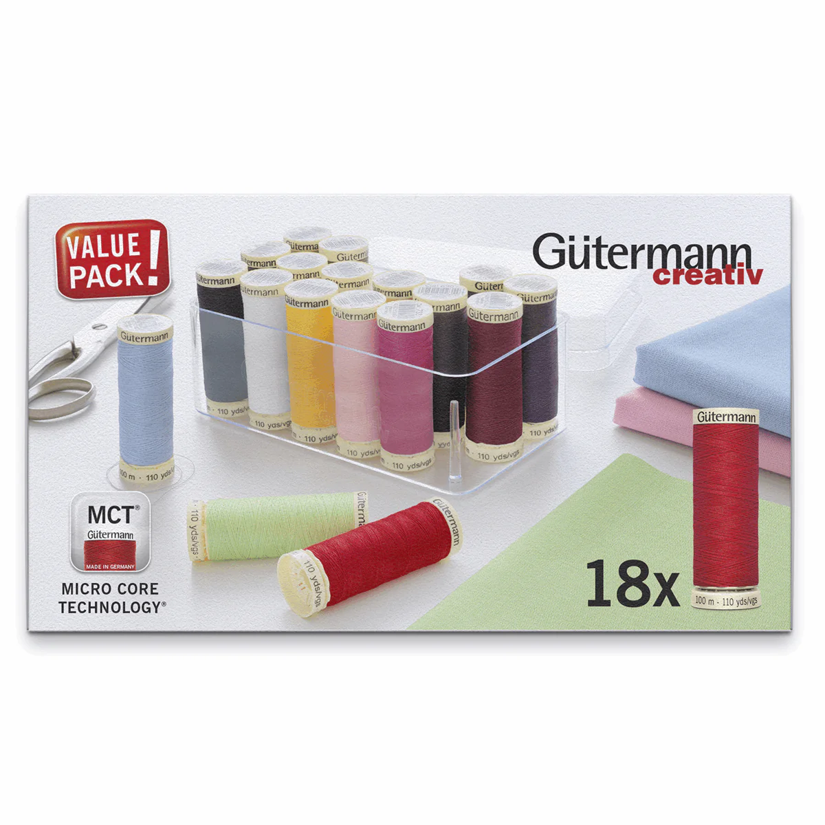 Gutermann Thread Set Polyester Sew-All thread 100m Pack of 18 - Image 4