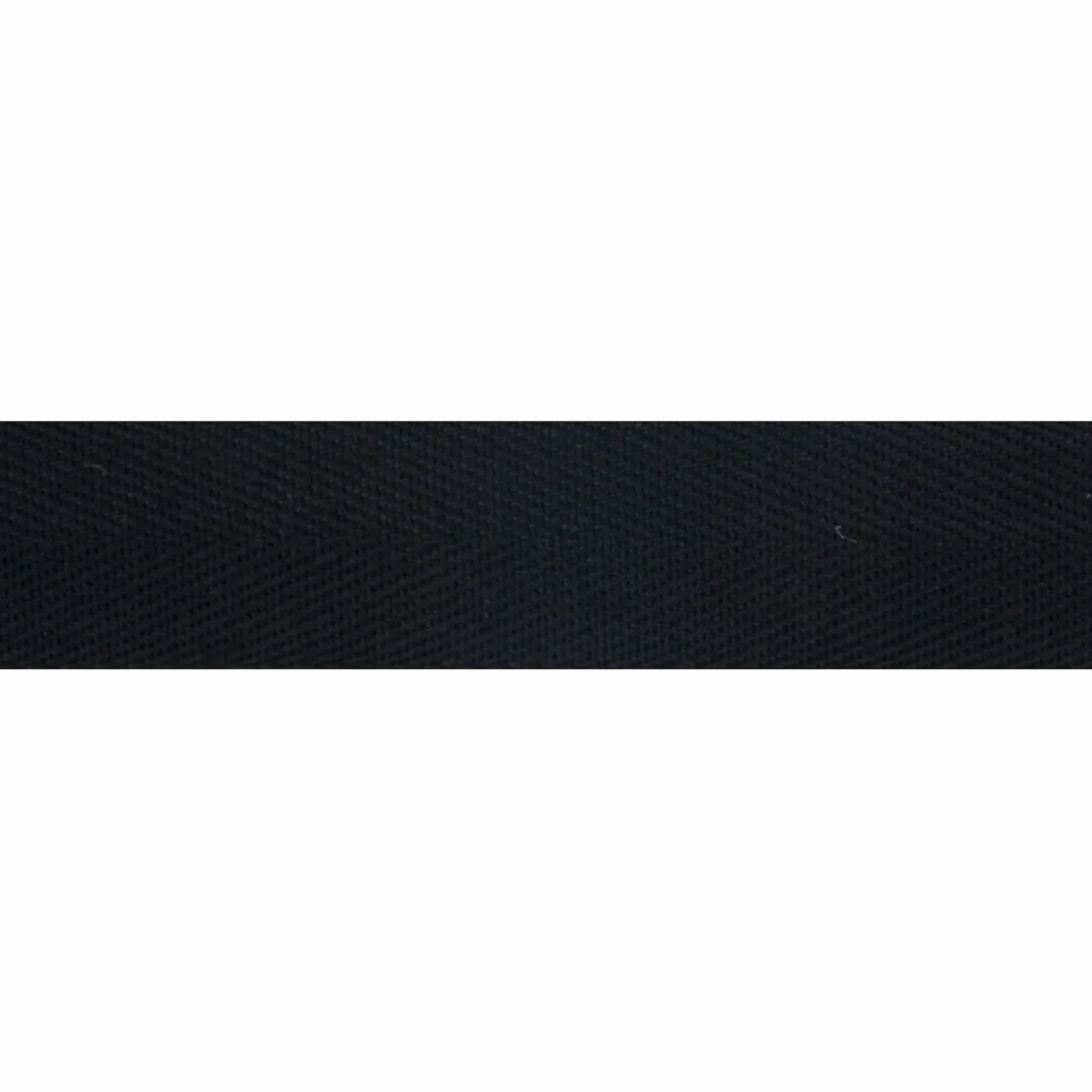 Herringbone Cotton Tape: Black: 25mm wide. Price per metre