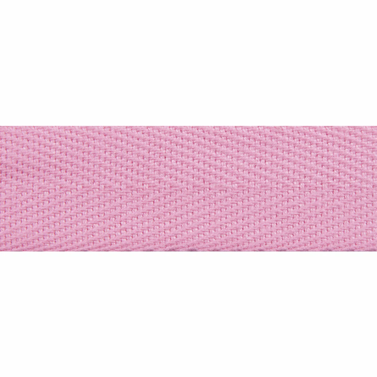 Herringbone Cotton Tape Pink 20mm Wide Price Per Metre