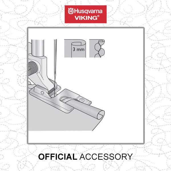 Husqvarna 3Mm Shell Rolled Hem Foot 411852045 - Image 2