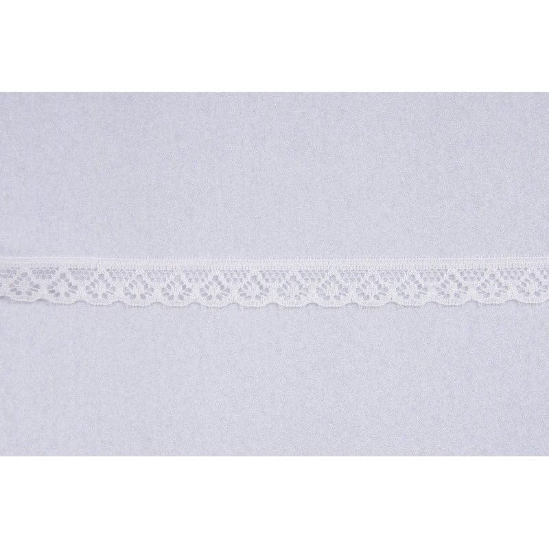 Nylon Narrow Lace Trim: Cream: 10mm wide. Price per metre.