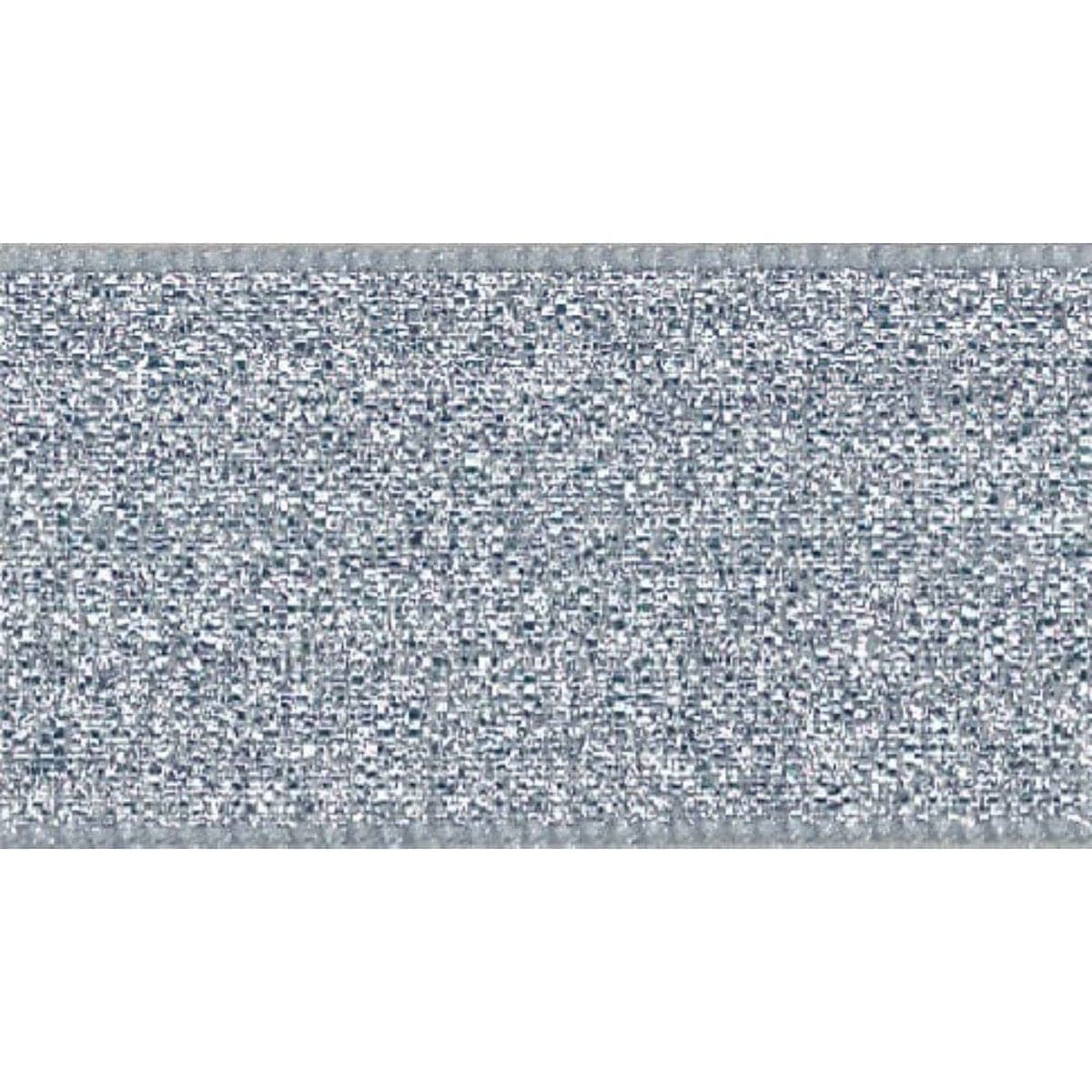 Lamé Ribbon: Silver: 40mm wide. Price per metre.