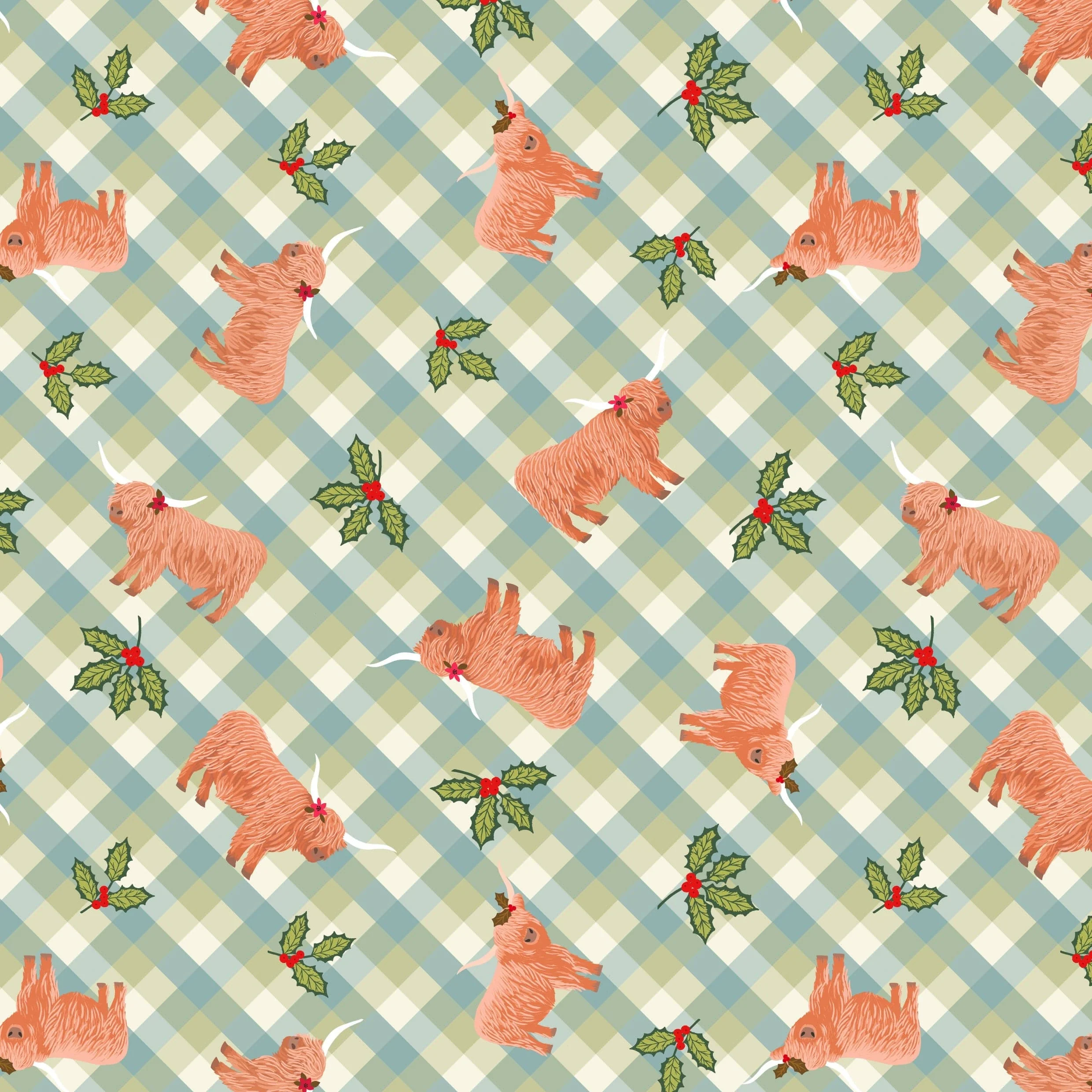 Lewis and Irene Celtic Christmas Fabric - Image 17