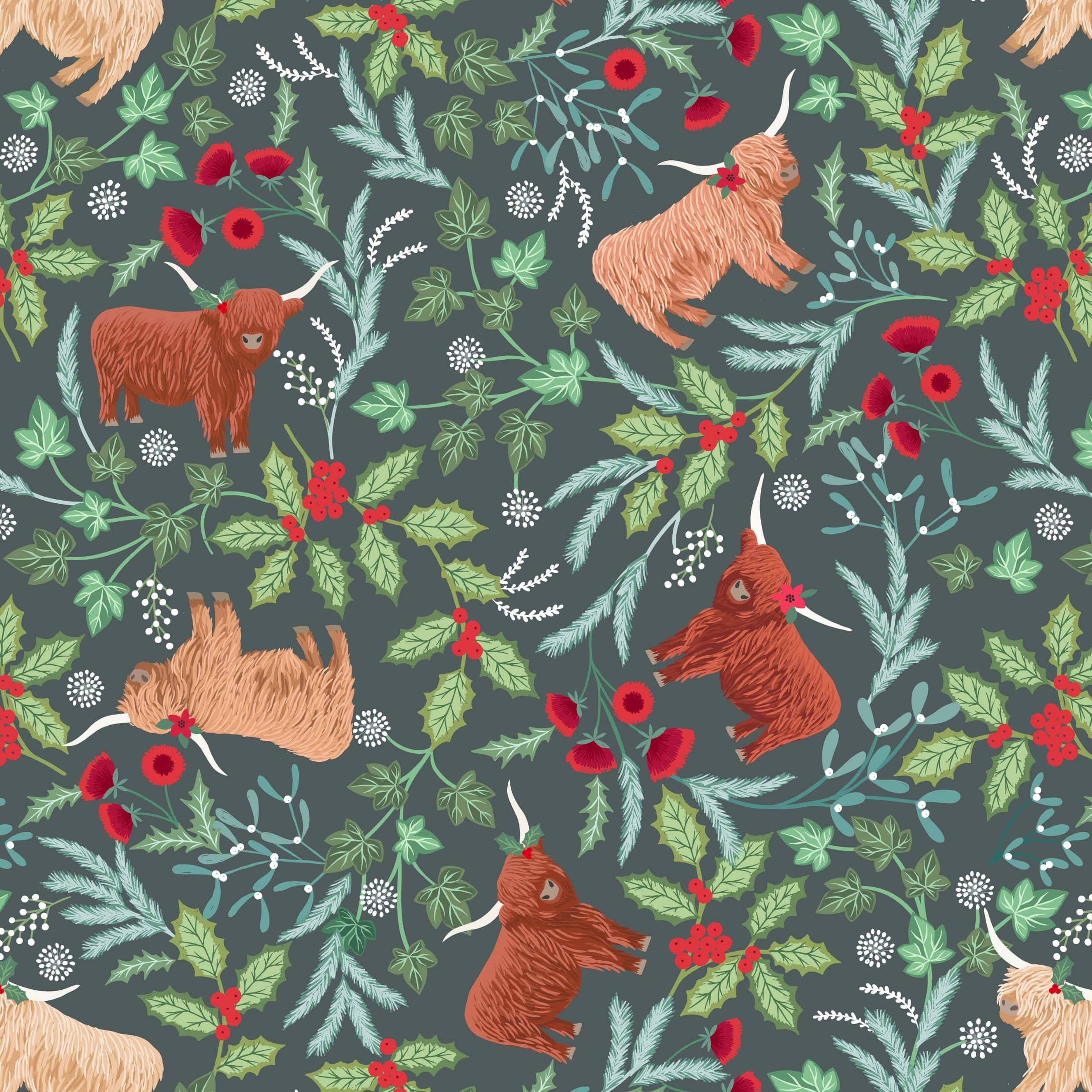 Lewis and Irene Celtic Christmas Fabric - Image 3