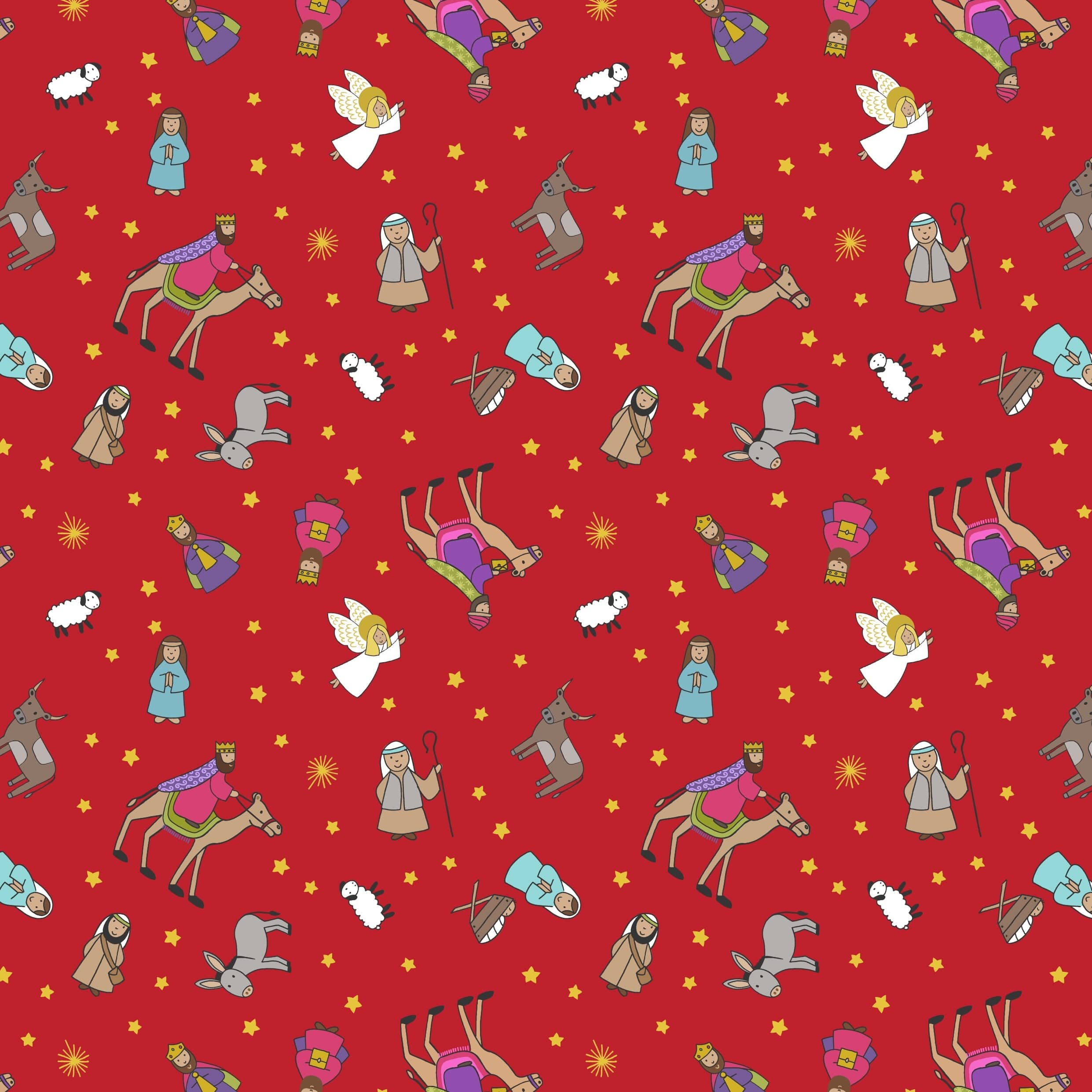 Lewis and Irene Christmas Fabric Away in a Manger - Image 14