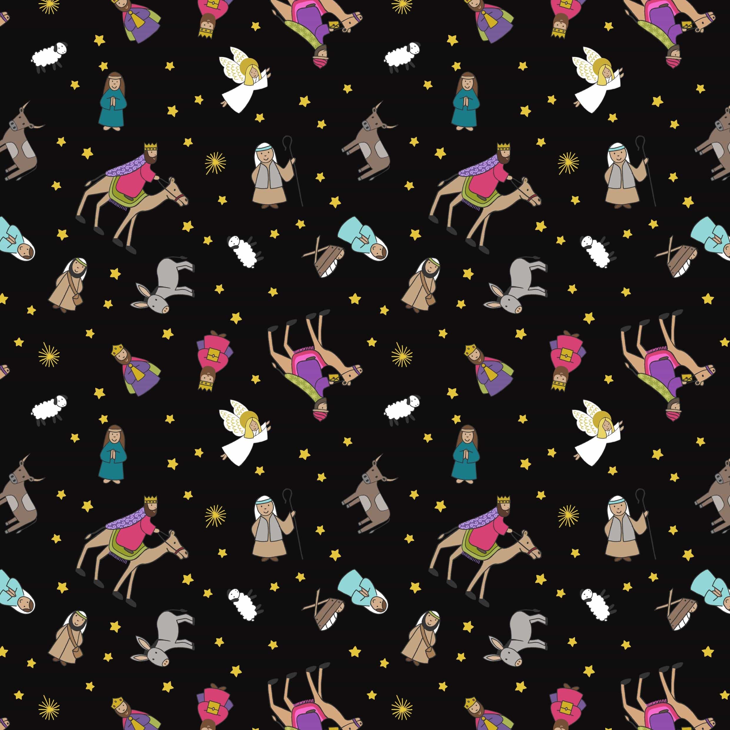 Lewis and Irene Christmas Fabric Away in a Manger - Image 15