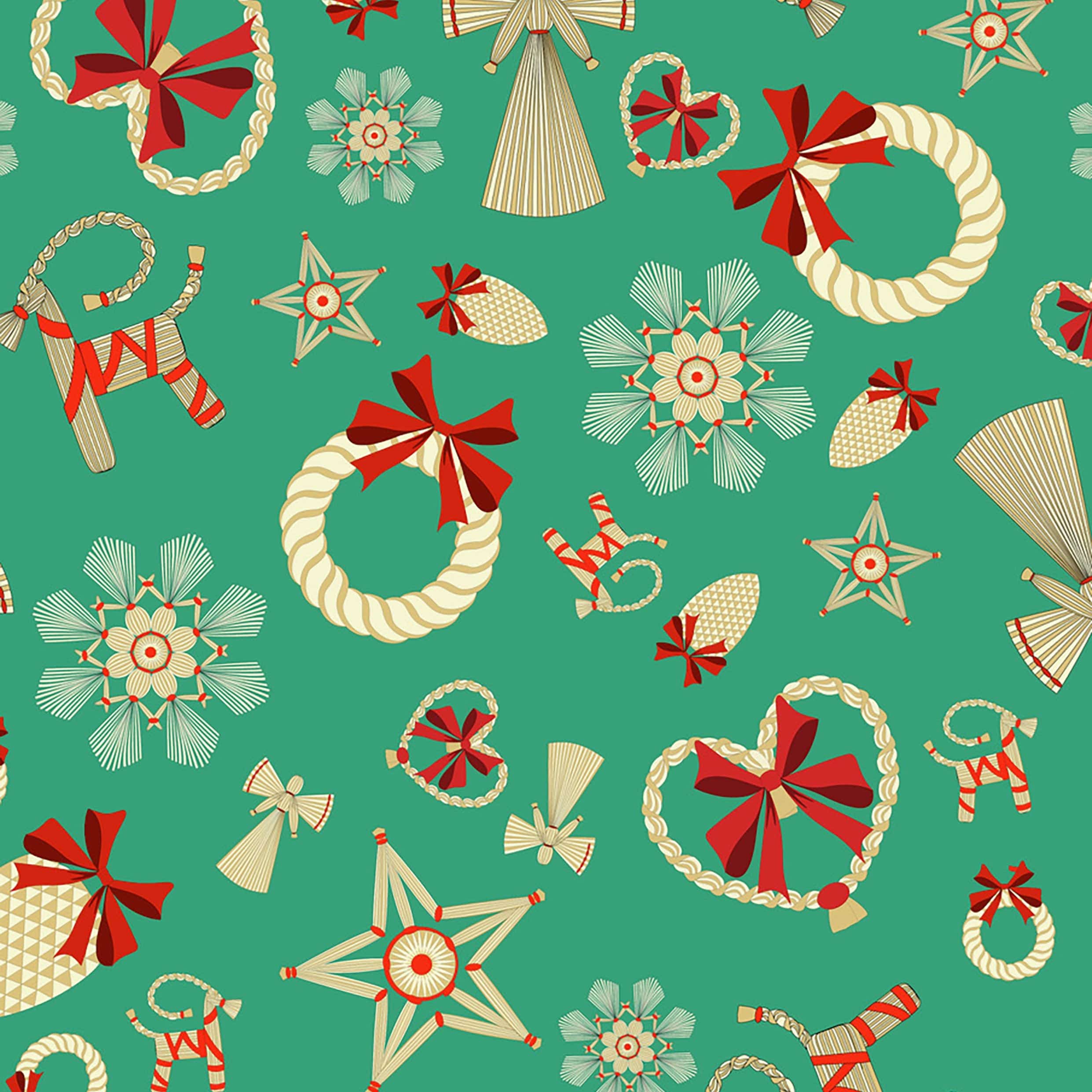 Lewis and Irene Christmas Fabric Norwegian Christmas - Image 2