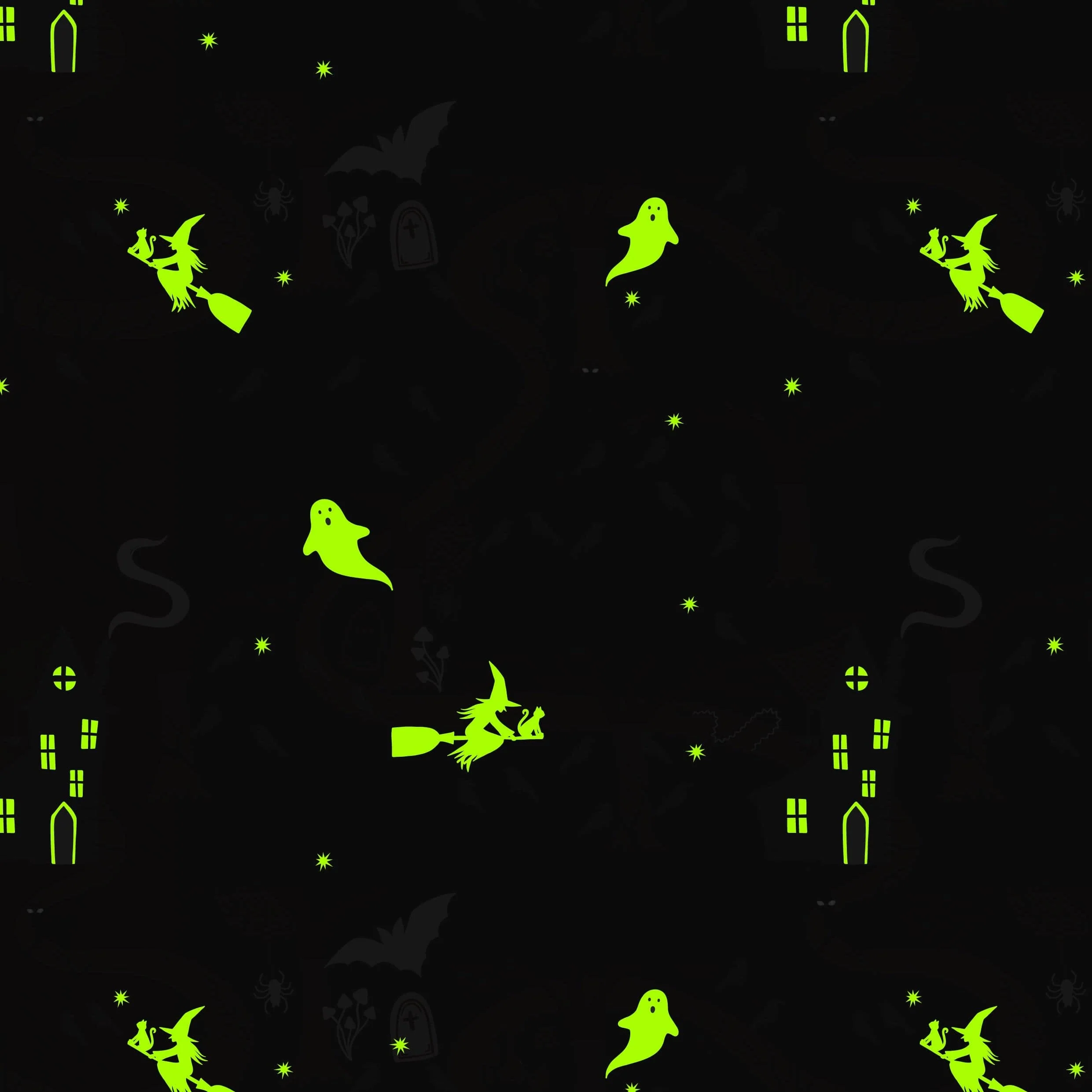 Lewis and Irene Witchy Woods Halloween Fabric