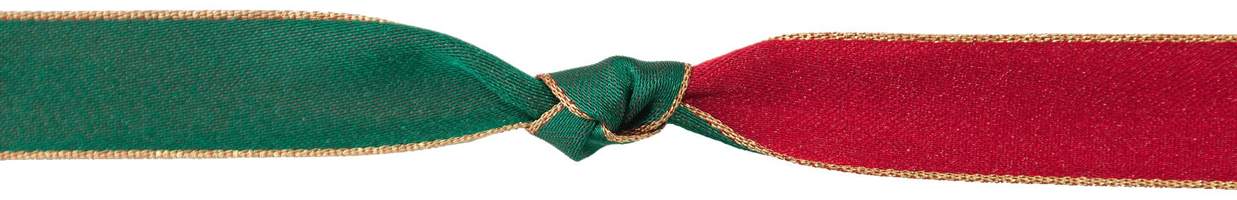 Majesty Ribbon Scarlet Hunter Green With Metallic Edge 15mm Wide