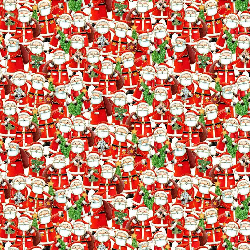 Makower Christmas Fabric Jolly Saint Nick - Image 6