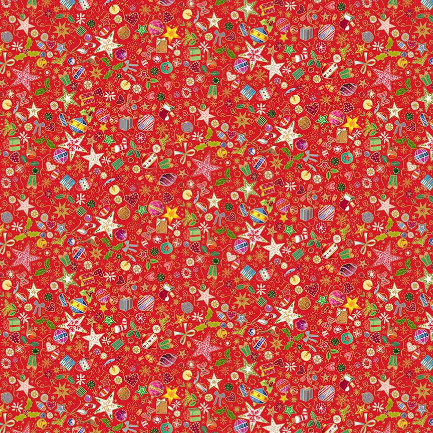 Makower Christmas Fabric Jolly Saint Nick - Image 8