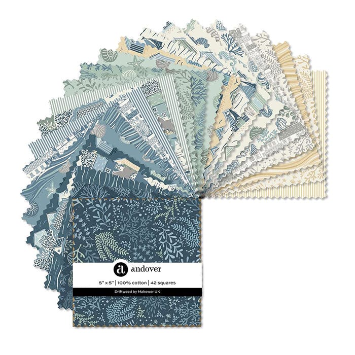 Andover Fabric Driftwood 5" Square Pack