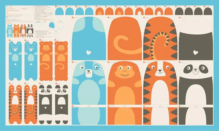 Moda Animal Park Fun Fabric Panel - Image 2