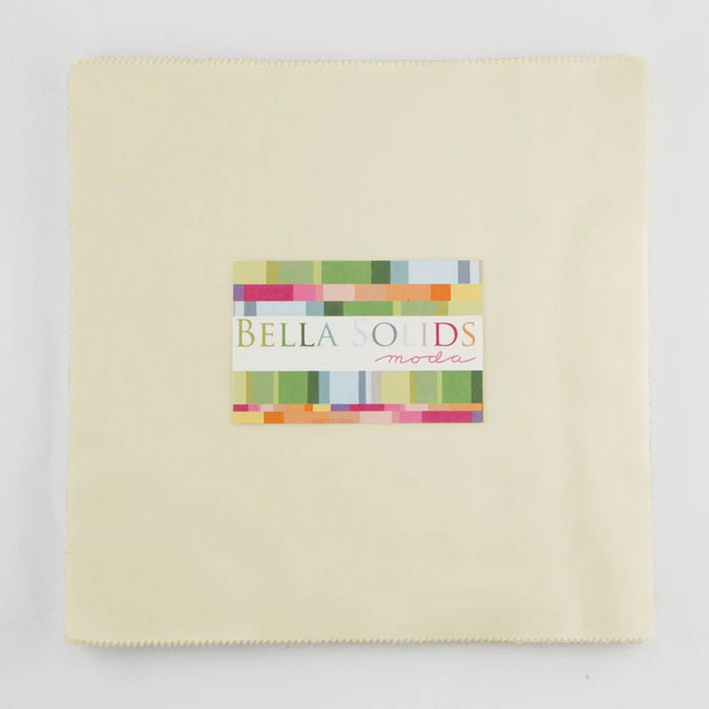 Moda Fabric Bella Solids Junior Layer Cake Snow