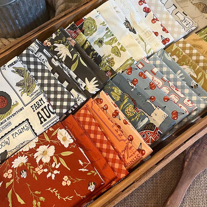 Moda Farmstead Cut And Sew Porcelain Fabric Panel 20908-12 - Image 2