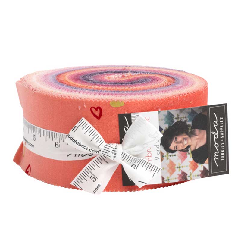 Moda I Heart Ombre Metallic Jelly Roll 10875JRM