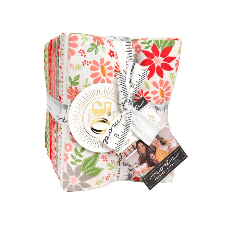 Moda Poinsettia and Pear Fat Quarter Bundle 34 Pieces
