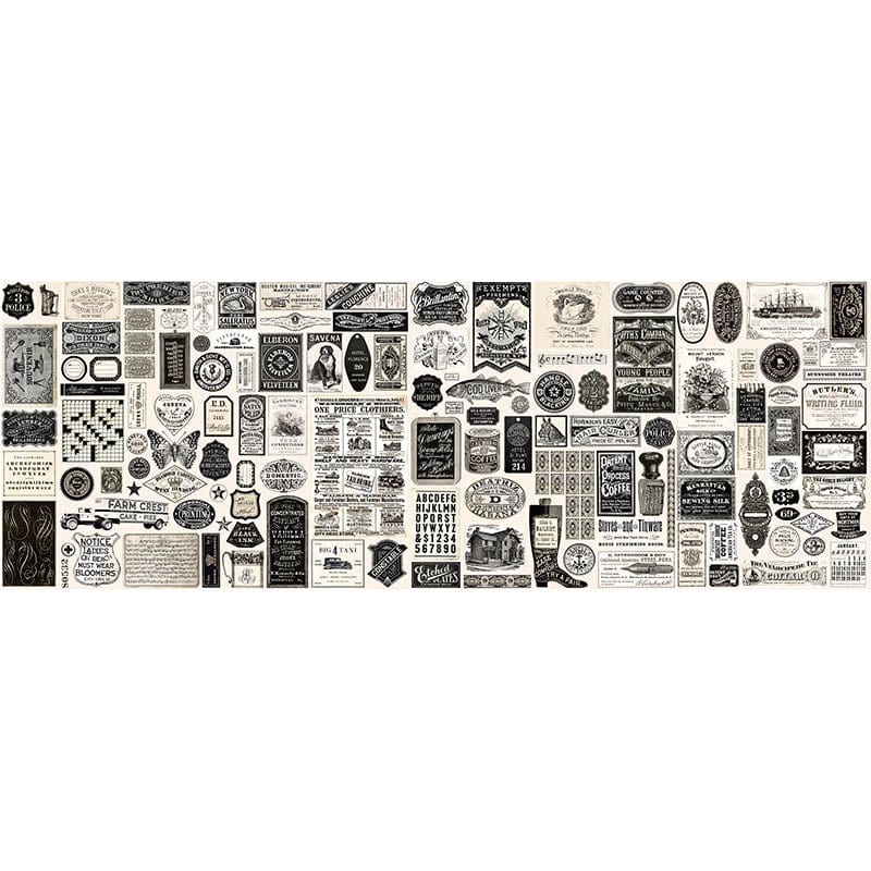 Moda Sable & Swan Novelty Collage Porcelain 40cm Panel Repeat 7440-12