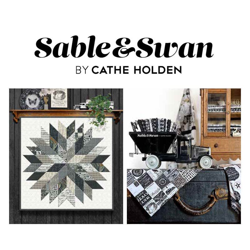 Moda Sable & Swan Novelty Collage Porcelain 40cm Panel Repeat 7440-12 - Image 2