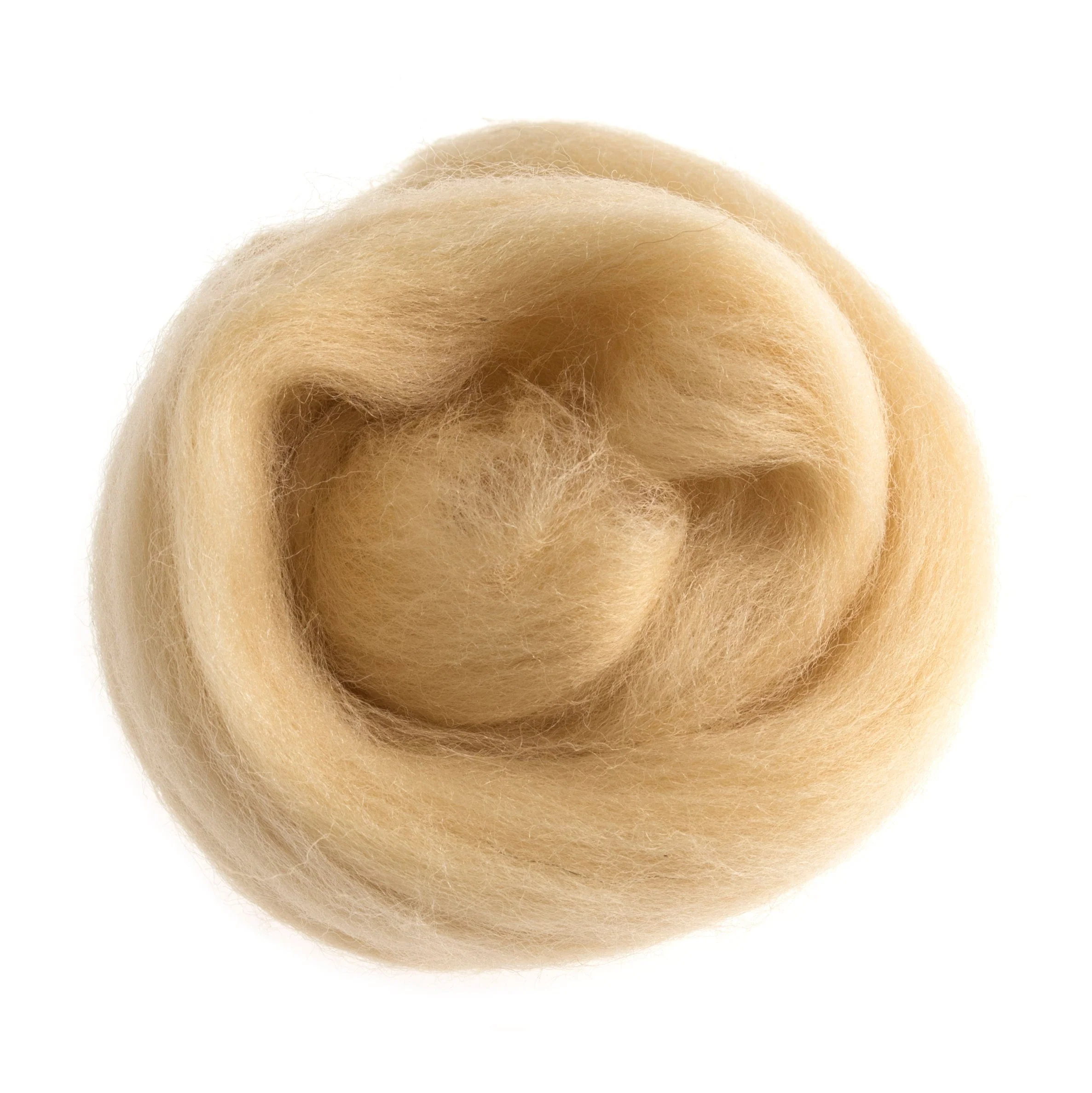 Natural Wool Roving, Cream, 10g Packet - Image 2