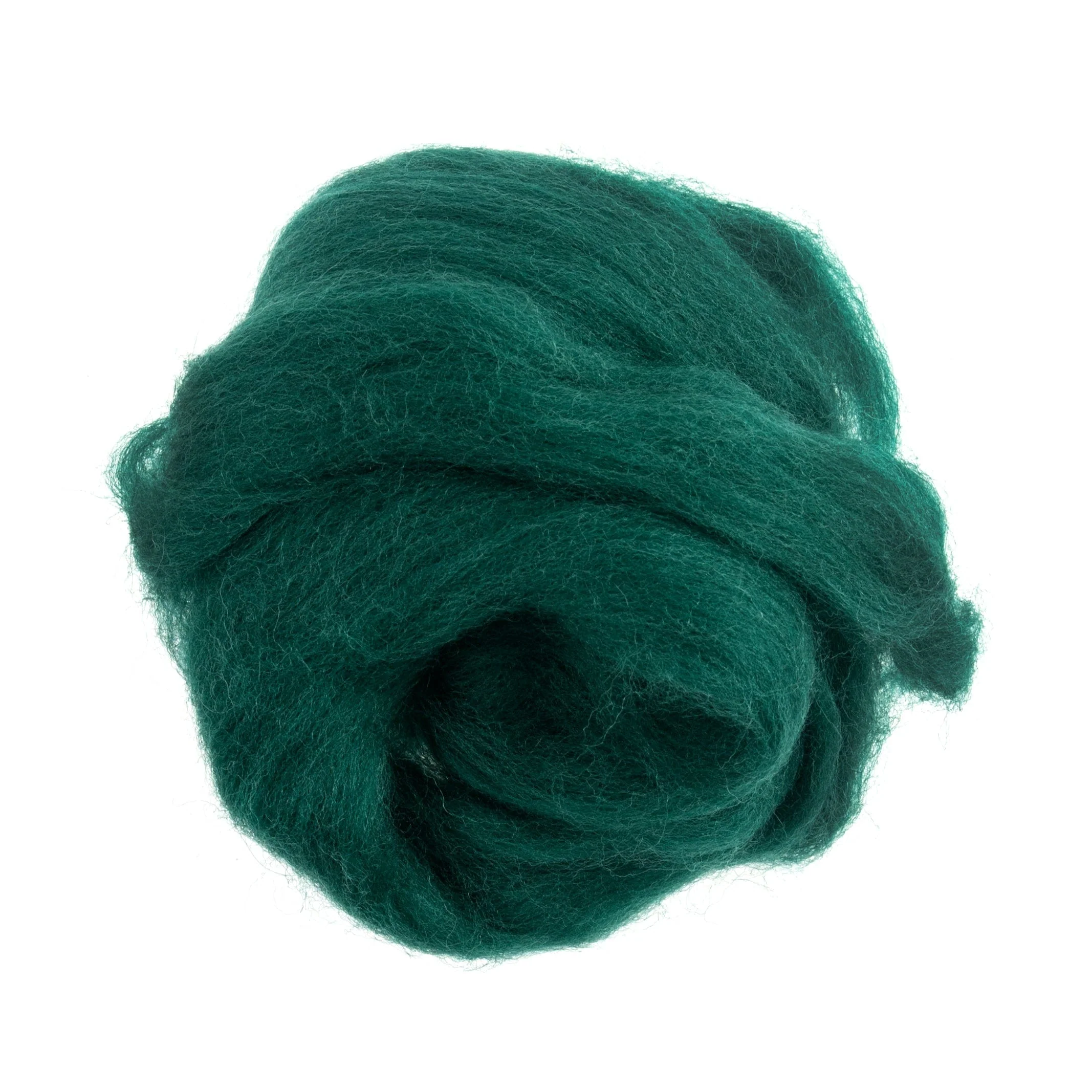Natural Wool Roving, Grass Green, 10g Packet - Image 2