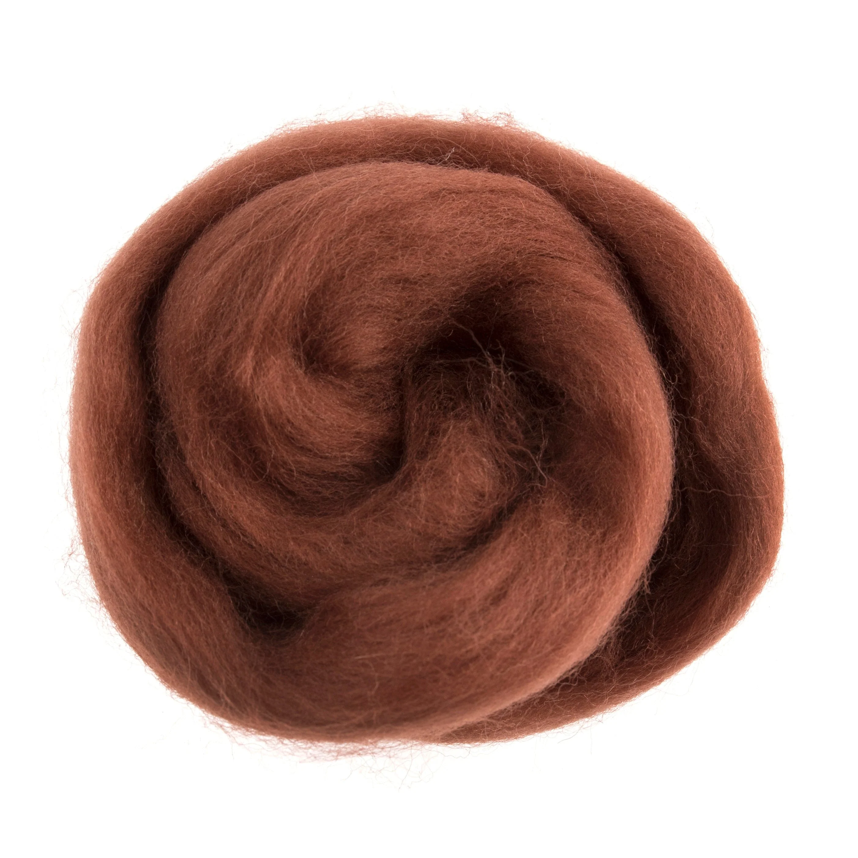 Natural Wool Roving, Sienna, 10g Packet - Image 2