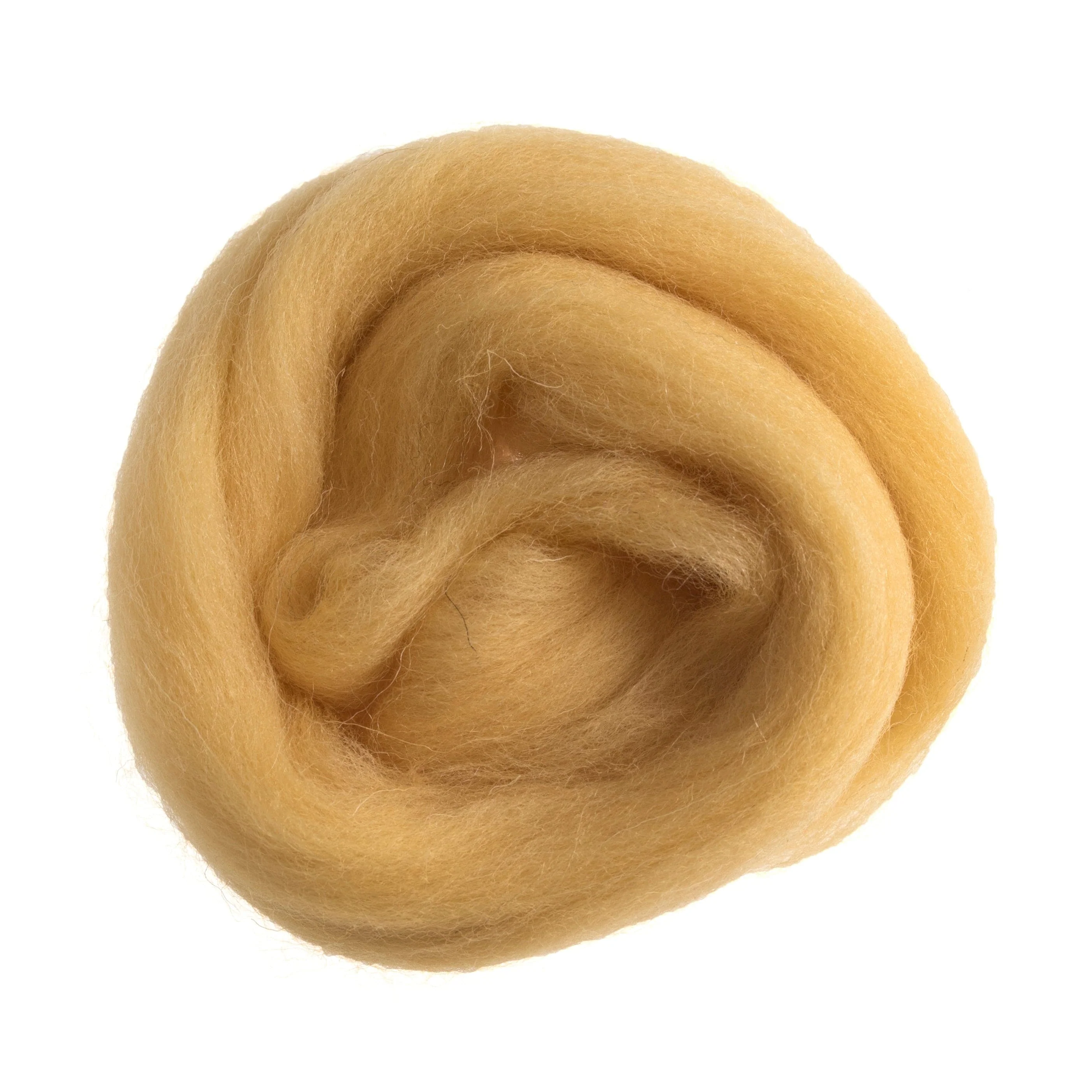 Natural Wool Roving, Yellow, 10g Packet - Image 2