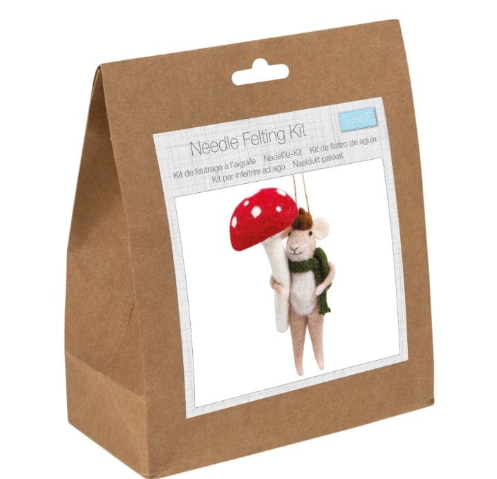 Needle Felting Kit Christmas Woodland Mouse