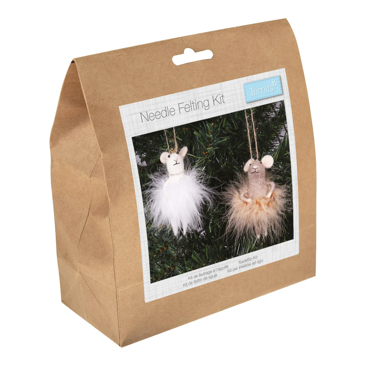 Needle Felting Kit Fairy Mice Two Pack