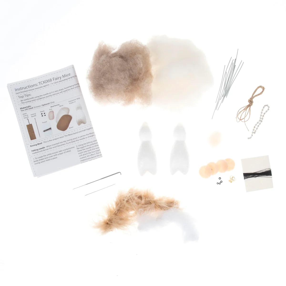 Needle Felting Kit Fairy Mice Two Pack - Image 4