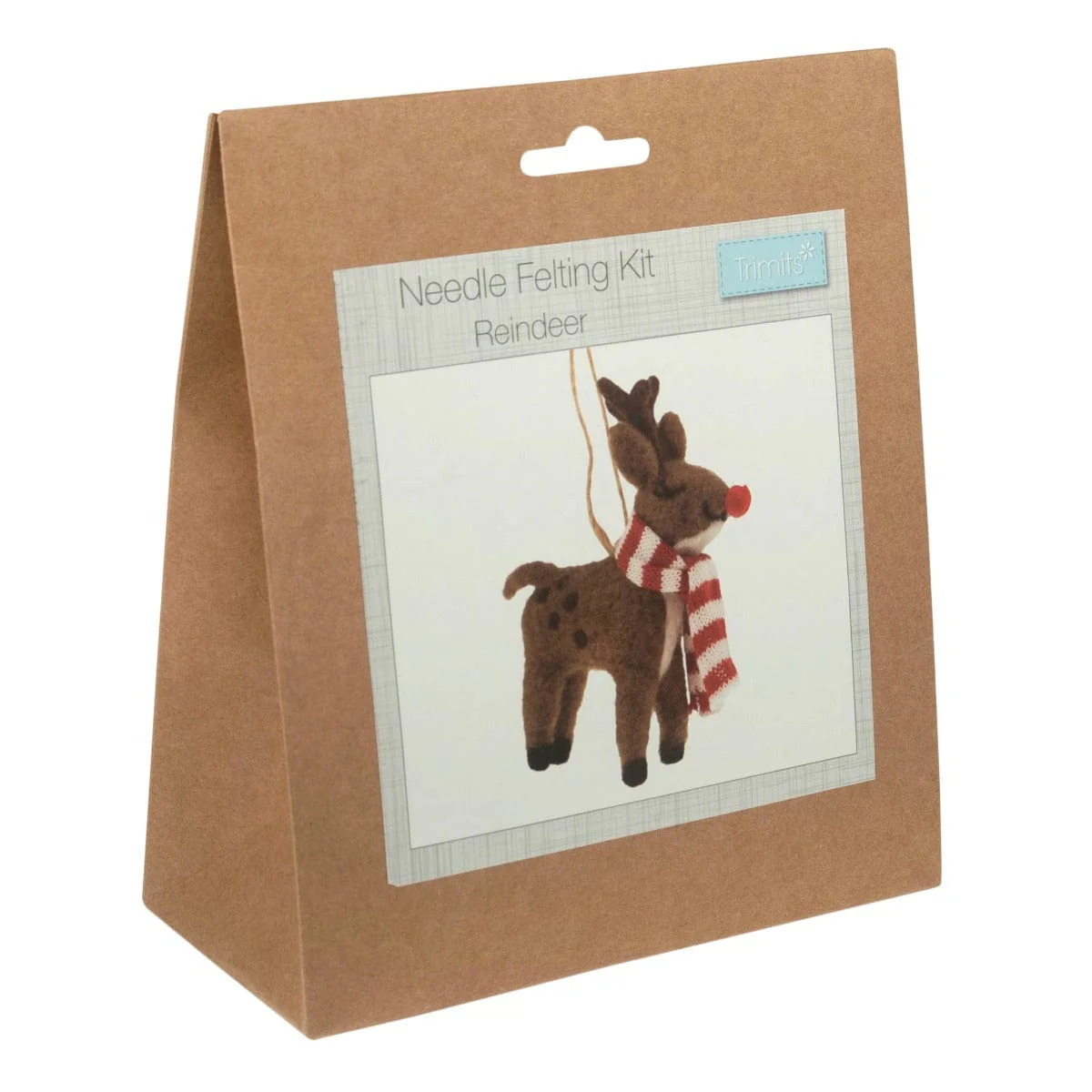 Needle Felting Kit Reindeer With Scarf